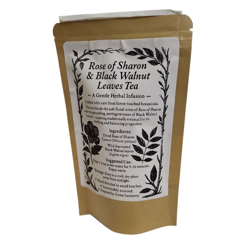 Rose of Sharon & Black Walnut Leaf Herbal Tea | Detox, Skin, Gut Health Blend - Picture 2 of 4